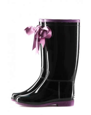 Wellies Black & Violet (Insulated)