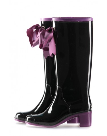Wellies Black & Violet High (Insulated)